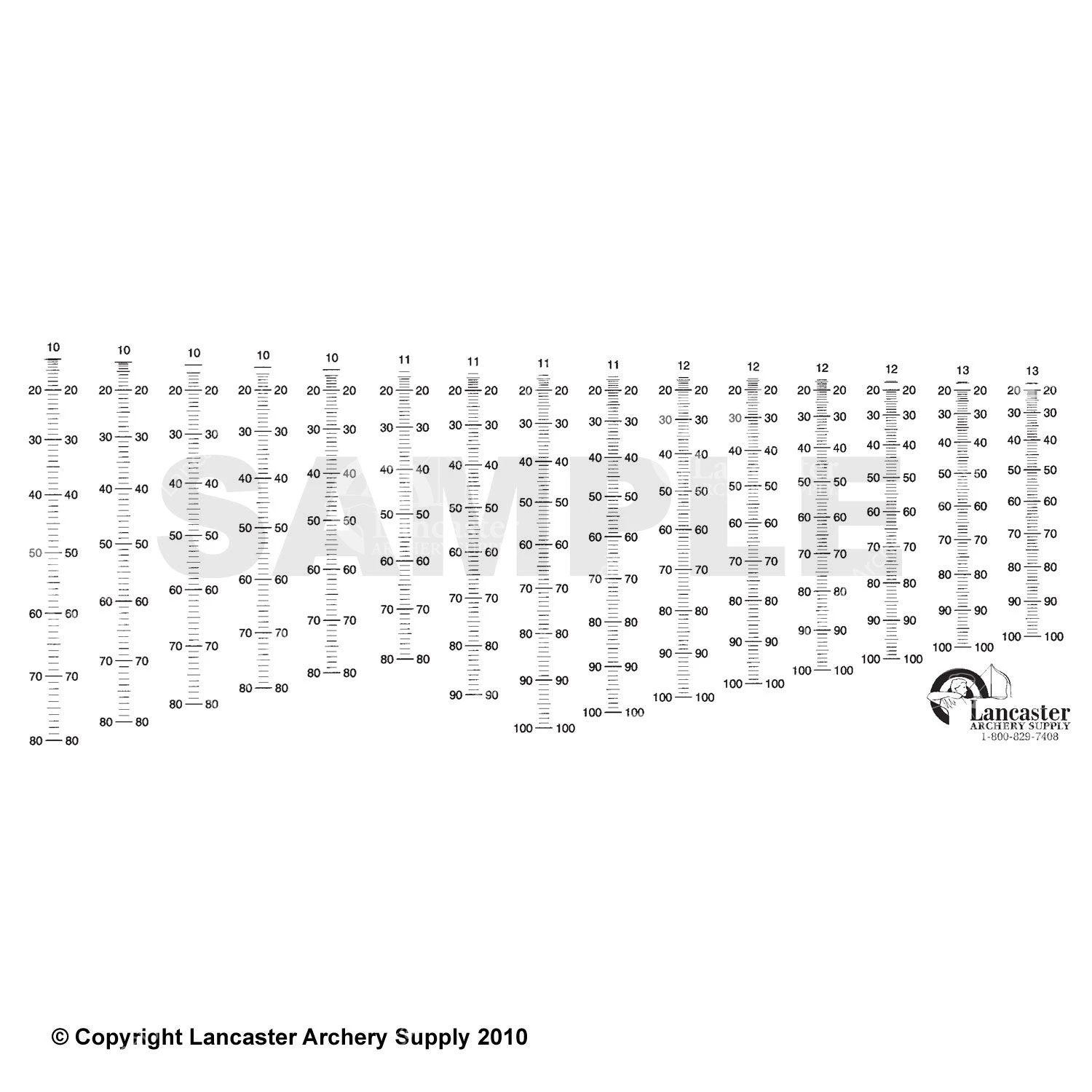LAS Calibrated Sight Scale (Recurve)