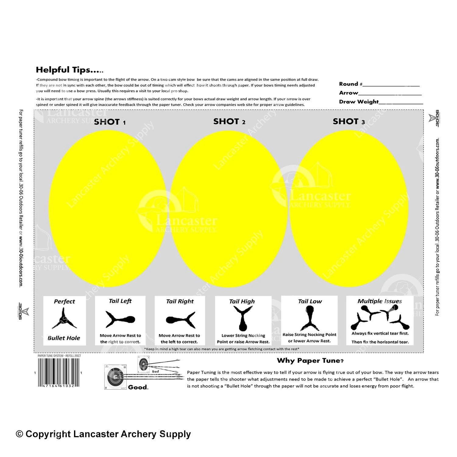 30-06 Paper Tune-It Paper Tuning System Paper Refill